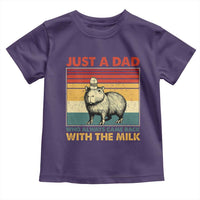 Funny Just A Dad Who Always Came Back With The Milk Toddler T Shirt Capybara Father's Day