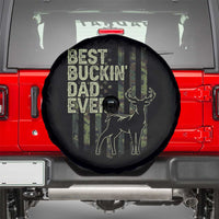 Funny Best Buckin Dad Ever Spare Tire Cover Deer Hunting Camo American Flag