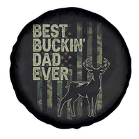 Funny Best Buckin Dad Ever Spare Tire Cover Deer Hunting Camo American Flag