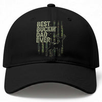 Funny Best Buckin Dad Ever Baseball Cap Deer Hunting Camo American Flag