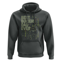Funny Best Buckin Dad Ever Hoodie Deer Hunting Camo American Flag