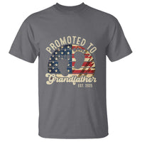 Funny Promoted To Grandfather 2025 T Shirt Newborn Vintage American Flag