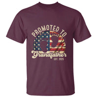 Funny Promoted To Grandfather 2025 T Shirt Newborn Vintage American Flag