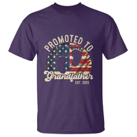 Funny Promoted To Grandfather 2025 T Shirt Newborn Vintage American Flag