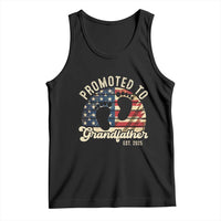 Funny Promoted To Grandfather 2025 Tank Top Newborn Vintage American Flag
