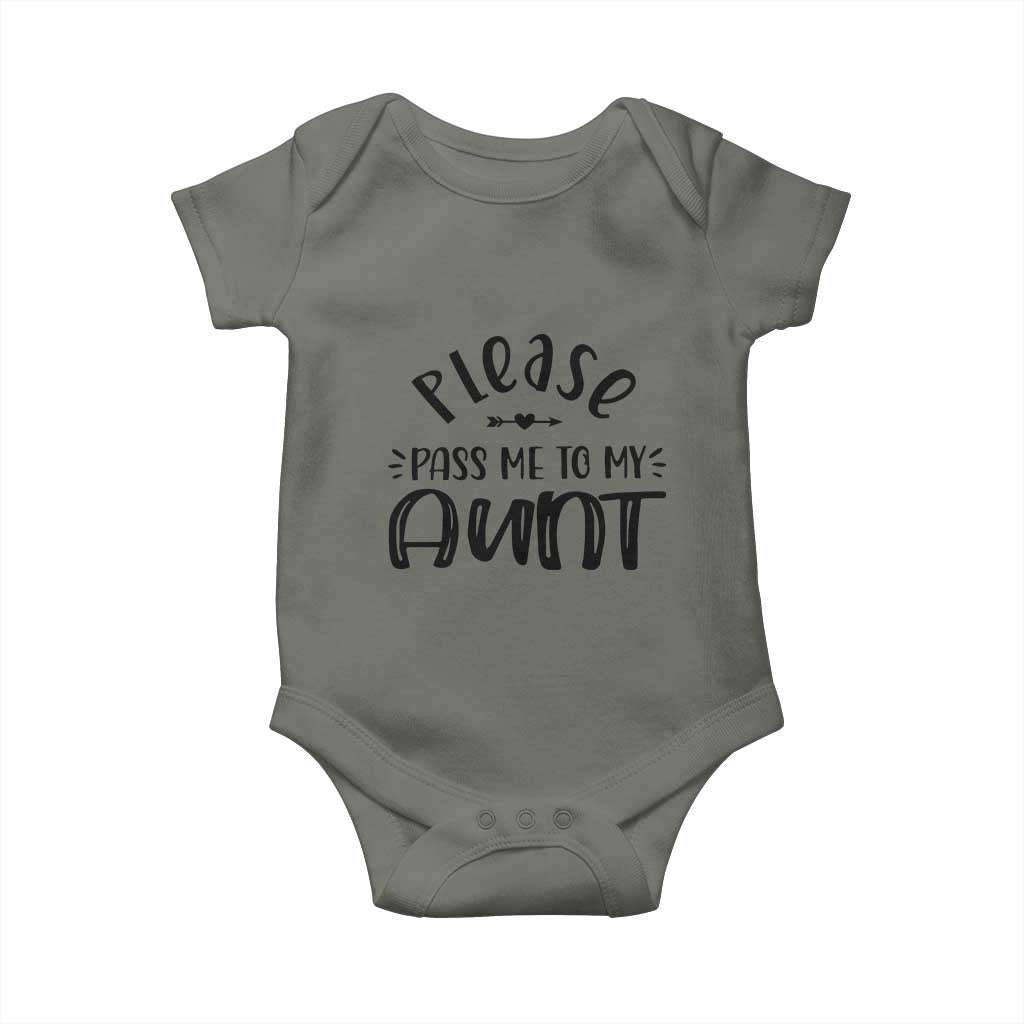 Funny Please Pass Me To My Aunt Baby Onesie Soon To Be Aunt