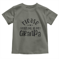 Funny Please Pass Me To My Grandpa Toddler T Shirt Soon To Be Grandpa