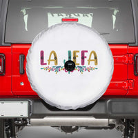 Funny Mexican Spanish La Jefa Boss Spare Tire Cover Mexican Flowers
