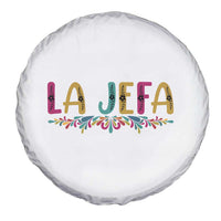 Funny Mexican Spanish La Jefa Boss Spare Tire Cover Mexican Flowers