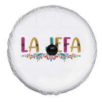 Funny Mexican Spanish La Jefa Boss Spare Tire Cover Mexican Flowers