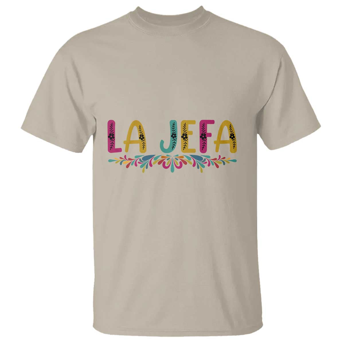 Funny Mexican Spanish La Jefa Boss T Shirt Mexican Flowers