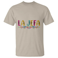 Funny Mexican Spanish La Jefa Boss T Shirt Mexican Flowers