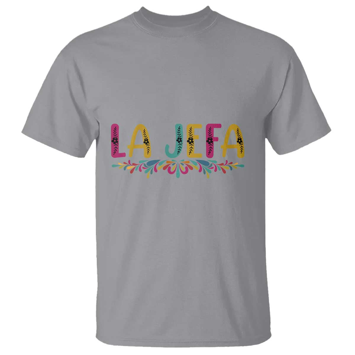 Funny Mexican Spanish La Jefa Boss T Shirt Mexican Flowers