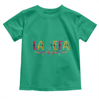 Funny Mexican Spanish La Jefa Boss Toddler T Shirt Mexican Flowers