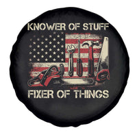 Knower Of Stuff Fixer Of Things Spare Tire Cover Funny Handyman Fathers Day American Flag