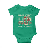 Knower Of Stuff Fixer Of Things Baby Onesie Funny Handyman Fathers Day American Flag