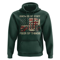 Knower Of Stuff Fixer Of Things Hoodie Funny Handyman Fathers Day American Flag