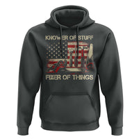 Knower Of Stuff Fixer Of Things Hoodie Funny Handyman Fathers Day American Flag