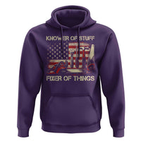 Knower Of Stuff Fixer Of Things Hoodie Funny Handyman Fathers Day American Flag