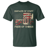 Knower Of Stuff Fixer Of Things T Shirt Funny Handyman Fathers Day American Flag
