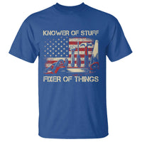 Knower Of Stuff Fixer Of Things T Shirt Funny Handyman Fathers Day American Flag