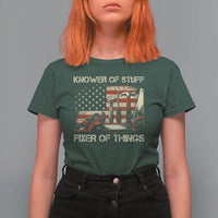 Knower Of Stuff Fixer Of Things T Shirt For Women Funny Handyman Fathers Day American Flag