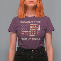 Knower Of Stuff Fixer Of Things T Shirt For Women Funny Handyman Fathers Day American Flag