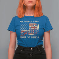 Knower Of Stuff Fixer Of Things T Shirt For Women Funny Handyman Fathers Day American Flag
