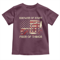 Knower Of Stuff Fixer Of Things Toddler T Shirt Funny Handyman Fathers Day American Flag
