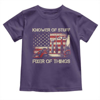 Knower Of Stuff Fixer Of Things Toddler T Shirt Funny Handyman Fathers Day American Flag