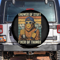 Knower Of Stuff Fixer Of Things Spare Tire Cover Mechanic Bigfoot Dad