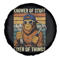 Knower Of Stuff Fixer Of Things Spare Tire Cover Mechanic Bigfoot Dad