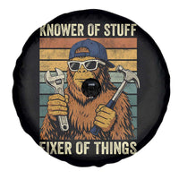 Knower Of Stuff Fixer Of Things Spare Tire Cover Mechanic Bigfoot Dad