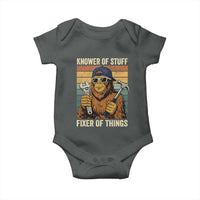 Knower Of Stuff Fixer Of Things Baby Onesie Mechanic Bigfoot Dad