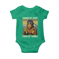 Knower Of Stuff Fixer Of Things Baby Onesie Mechanic Bigfoot Dad