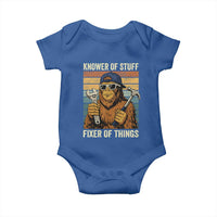 Knower Of Stuff Fixer Of Things Baby Onesie Mechanic Bigfoot Dad