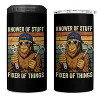 Knower Of Stuff Fixer Of Things 4 in 1 Can Cooler Tumbler Mechanic Bigfoot Dad