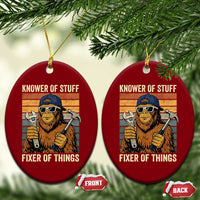 Knower Of Stuff Fixer Of Things Ceramic Ornament Mechanic Bigfoot Dad