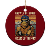 Knower Of Stuff Fixer Of Things Ceramic Ornament Mechanic Bigfoot Dad