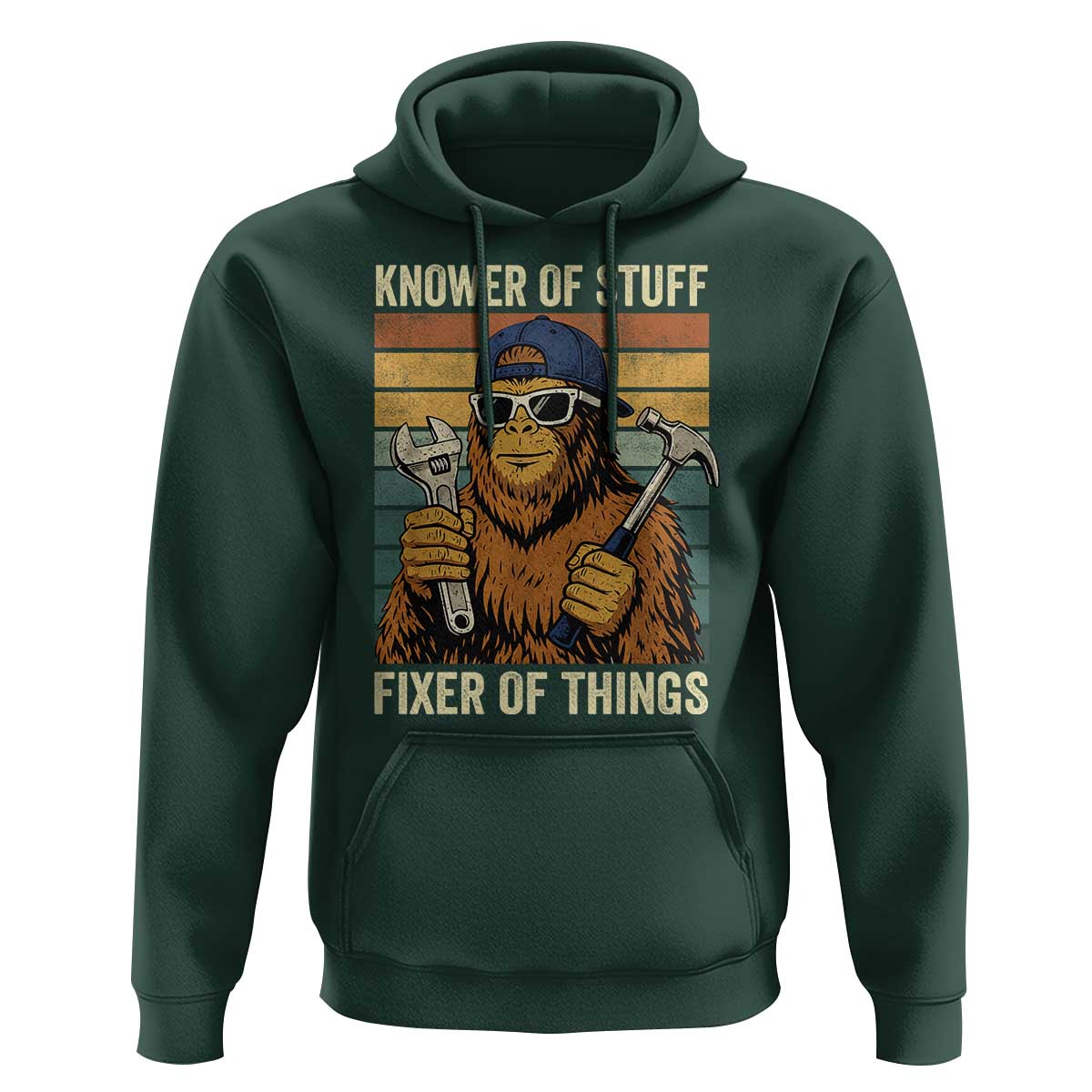 Knower Of Stuff Fixer Of Things Hoodie Mechanic Bigfoot Dad