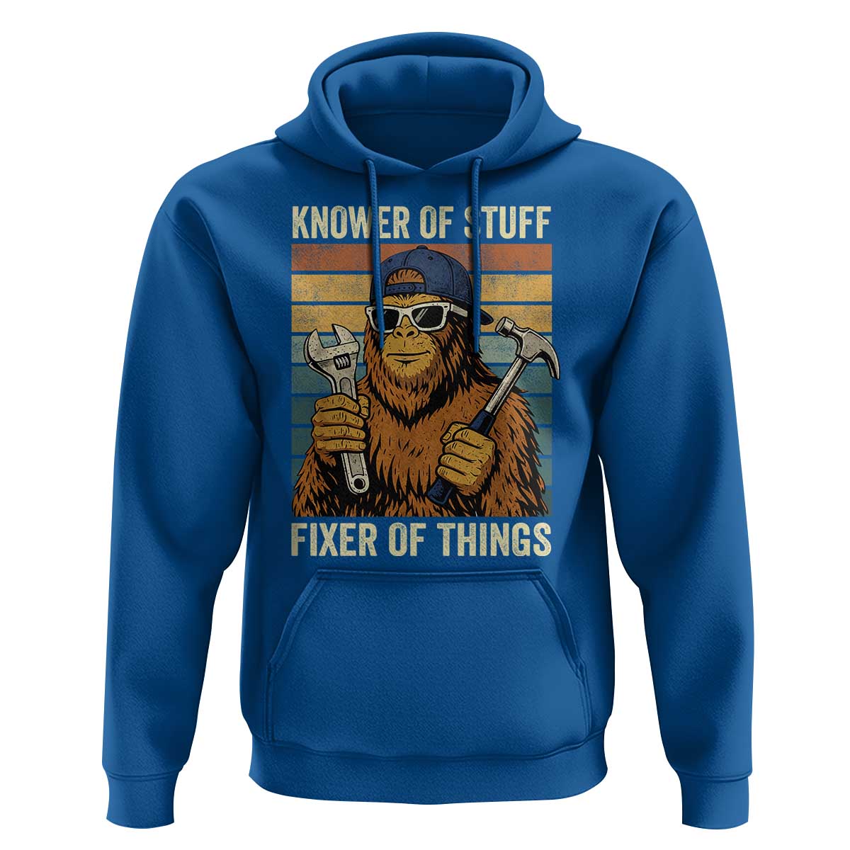 Knower Of Stuff Fixer Of Things Hoodie Mechanic Bigfoot Dad