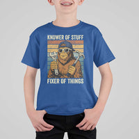 Knower Of Stuff Fixer Of Things T Shirt For Kid Mechanic Bigfoot Dad