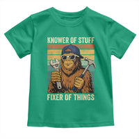 Knower Of Stuff Fixer Of Things Toddler T Shirt Mechanic Bigfoot Dad