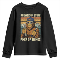 Knower Of Stuff Fixer Of Things Youth Sweatshirt Mechanic Bigfoot Dad