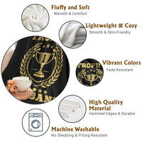 Trophy Husband Throw Blanket Funny Hubby Groom Humor Marriage Anniversary