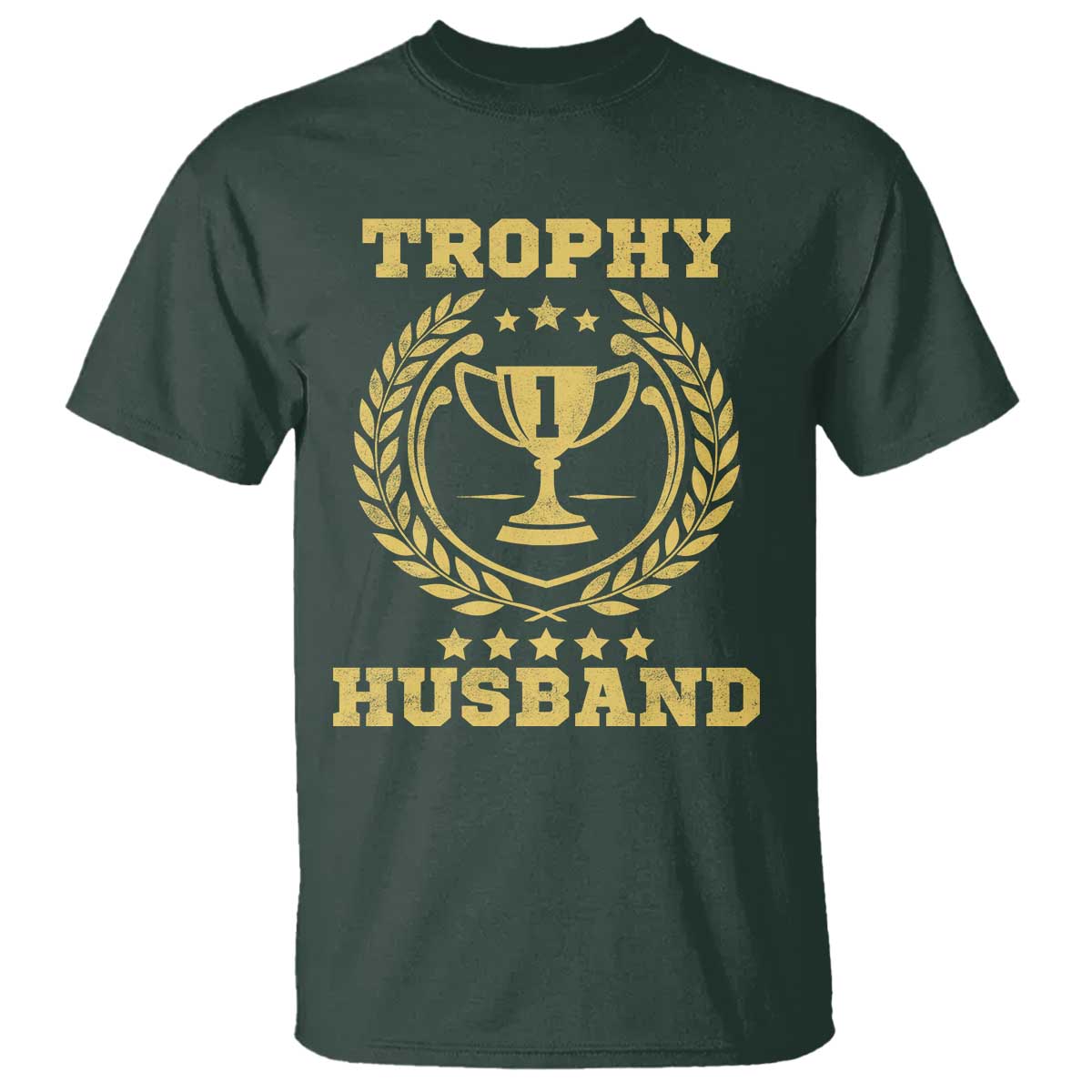 Trophy Husband T Shirt Funny Hubby Groom Humor Marriage Anniversary