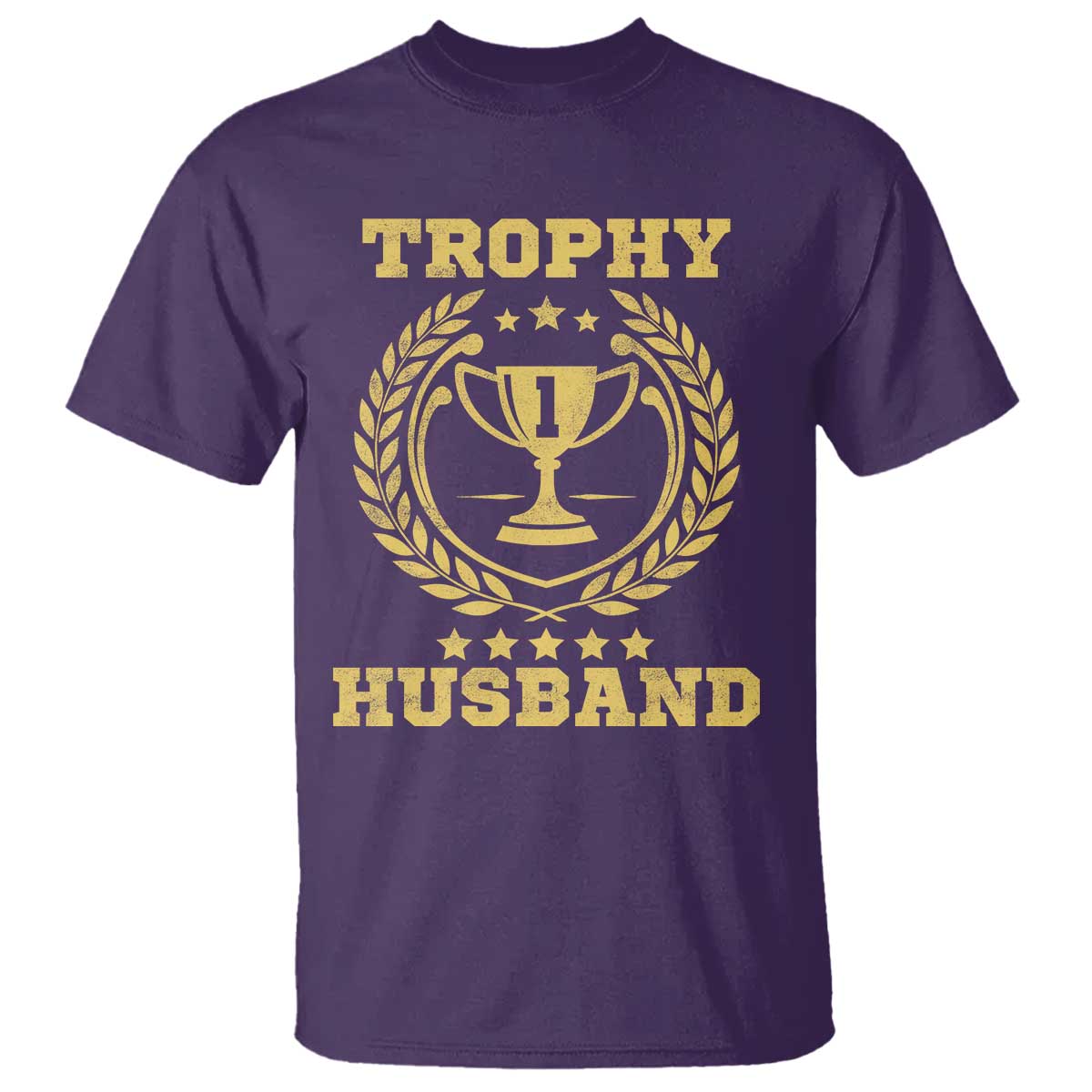 Trophy Husband T Shirt Funny Hubby Groom Humor Marriage Anniversary