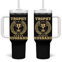 Trophy Husband Tumbler With Handle Funny Hubby Groom Humor Marriage Anniversary