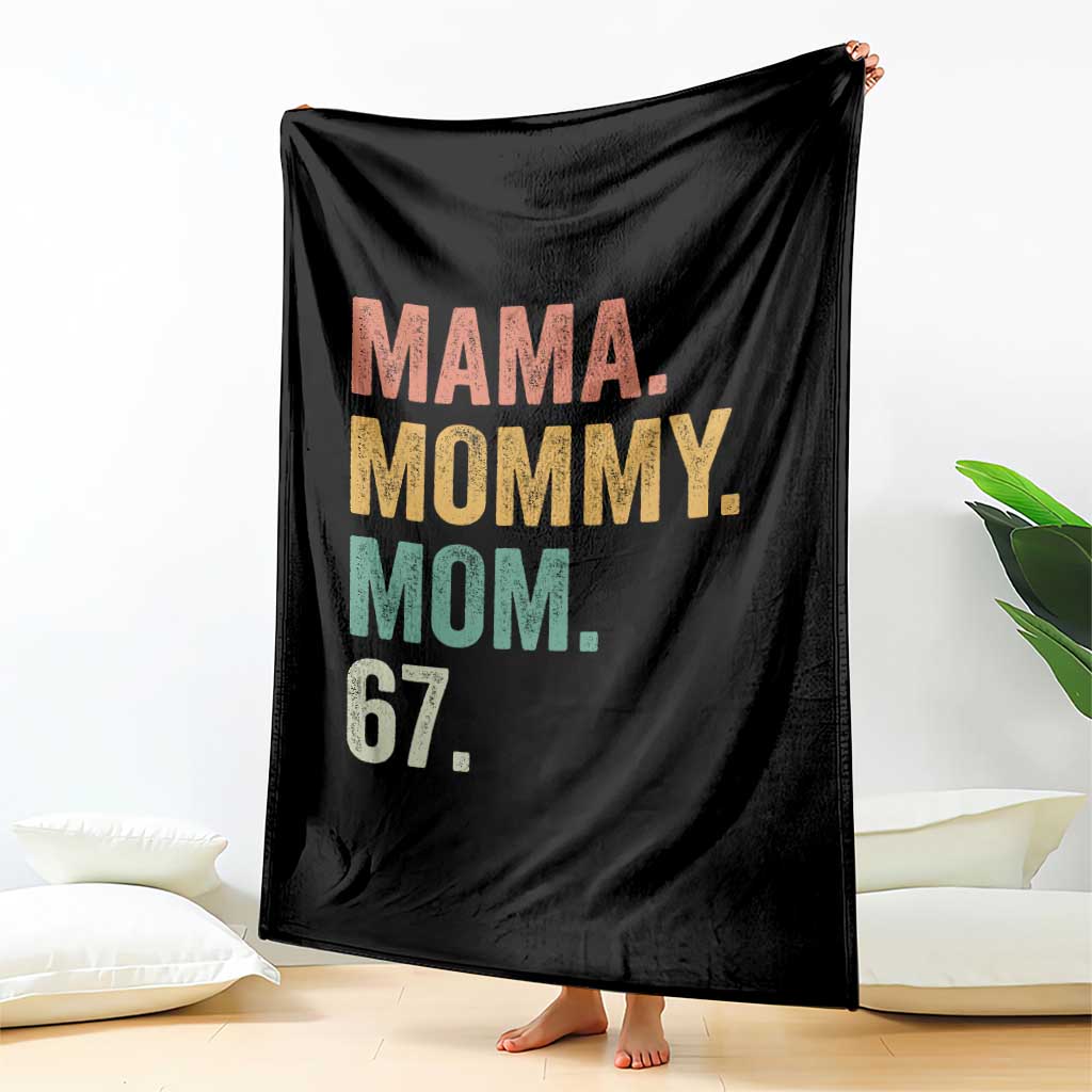 Mama Mommy Mom 67 Throw Blanket Funny Six Seven Mother's Day