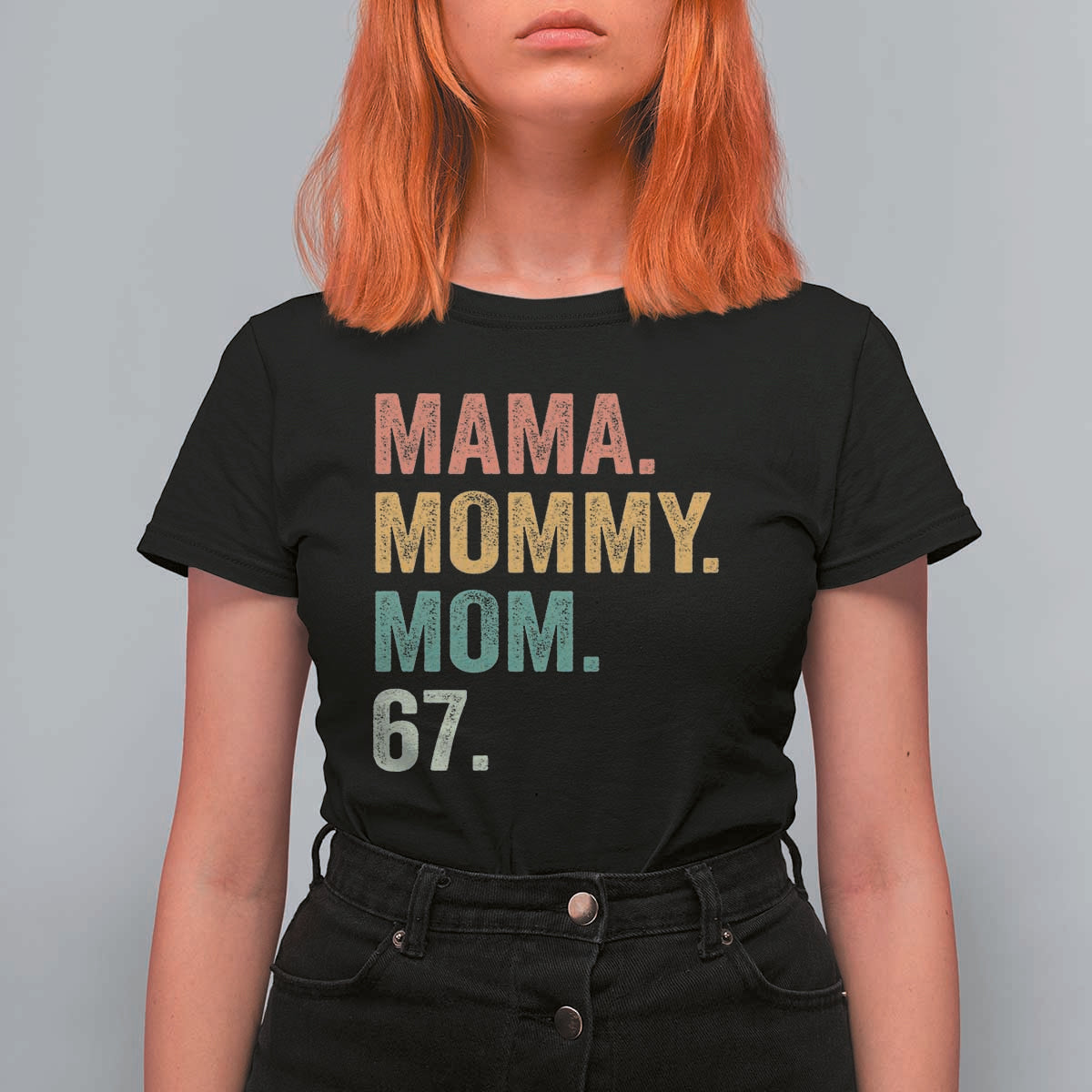 Mama Mommy Mom 67 T Shirt For Women Funny Six Seven Mother's Day